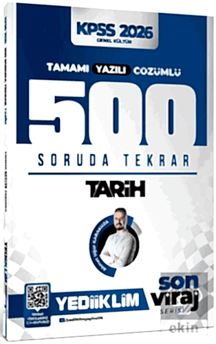2026 KPSS AGS Son Viraj Serisi Tarih Tamamı Yazılı Çözümlü 500 Soruda 