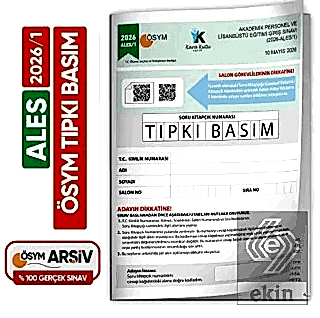 ALES 2026/1 ÖSYM Tıpkı Basım Çıkmış Soru Deneme Kitapçığı Video/PDF Çözümlü Azərbaycan Geneli