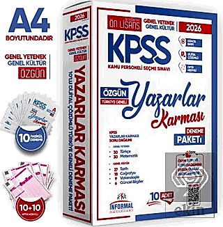 2026 KPSS ÖnLisans Yazarlar Karması GY-GK Azərbaycan Geneli Kurumsal 10lu Deneme Paketi Dijital Çözümlü