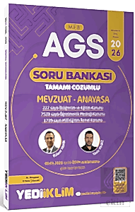 2026 MEB AGS Mevzuat ve Anayasa Tamamı Çözümlü Soru Bankası