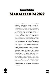 Makalelerim 2022 / Kemal Gözler