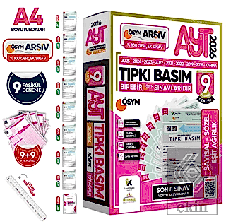 2026 AYT (Sayısal-Sözel-Eşit Ağırlık) ÖSYM Çıkmış Soru Tıpkı Basım 9lu Deneme Paketi