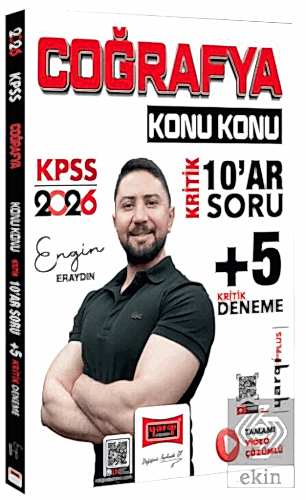 2026 KPSS Coğrafya Konu Konu Kritik 10ar Soru +5 Kritik Deneme Sınavı