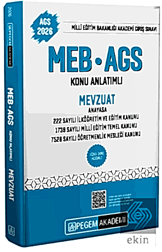 2026 MEB-AGS Konu Anlatımlı Mevzuat Komisyon Pegem Akademi Yayıncılık 