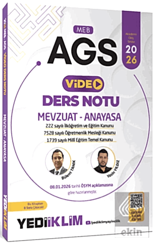 2026 MEB AGS Mevzuat ve Anayasa Video Anlatımlı Ders Notu