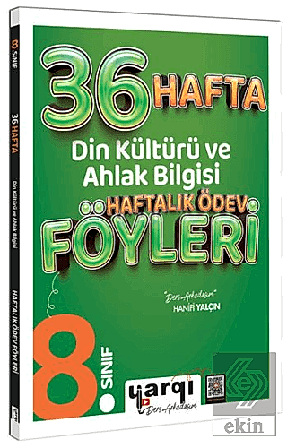8. Sınıf Din Kültürü ve Ahlak Bilgisi 36 Haftalık Ödev Föyleri