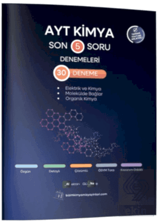 AYT Kimya Son 5 Soru Denemeleri 30 Deneme