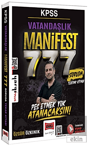 KPSS Vatandaşlık Manifest Serisi 777 Soruda Tamamı Video Çözümlü Tekrar Kitabı