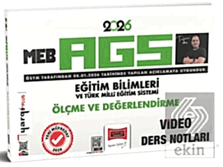 2026 MEB-AGS Eğitim Bilimleri ve Türk Milli Eğitim Sistemi Ölçme ve Değerlendirme Video Ders Notları