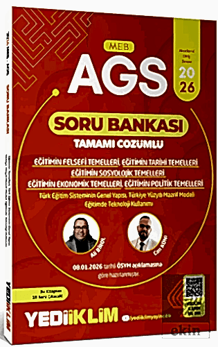 2026 MEB AGS Eğitimin Temelleri ve Temel Kavramlar Türk Milli Eğitim Sisteminin Tamamı Çözümlü Soru Bankası