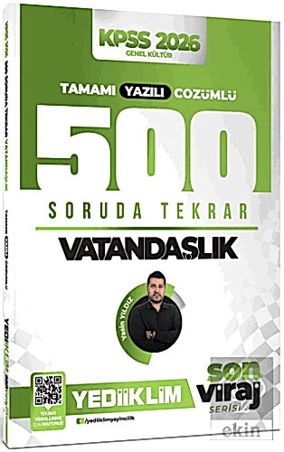 2026 KPSS Son Viraj Serisi Vatandaşlık Tamamı Yazılı Çözümlü 500 Sorud