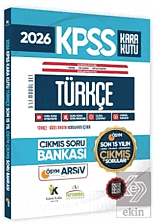 2026 FULLKPSS Lisans-Önlisans-Ortaöğretim Türkçe'nin Kara Kutusu ÖSYM Çıkmış Soru Bankası Son 15 Yıl