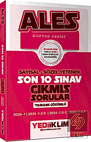 ALES Master Serisi Sayısal Sözel Yetenek Tamamı Çözümlü Son 10 Sınav Ç