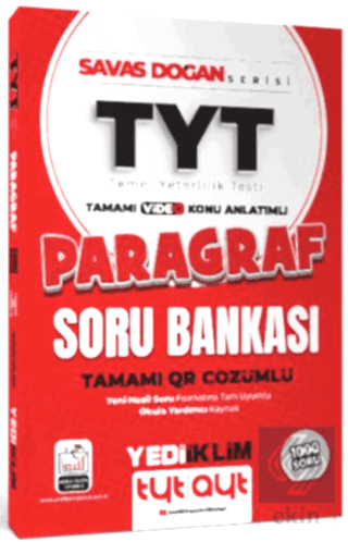2025 TYT Savaş Doğan Serisi Tamamı Video Konu Anlatımlı ve QR Çözümlü Paragraf Soru Bankası