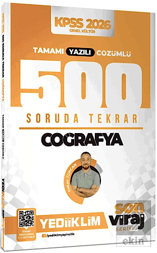 2026 KPSS AGS Son Viraj Serisi Coğrafya Tamamı Yazılı Çözümlü 500 Soru