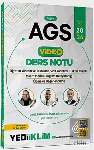 2026 MEB AGS ÖYT Sınıf Yönetimi TYMM Program Okuryazarlığı Ölçme ve Değerlendirme Video Anlatımlı Ders Notu